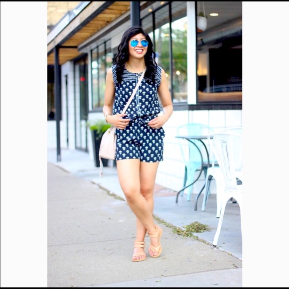 Loft Floral Flutter Romper - Picture 1 of 2